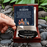 Gift For Husband, Meaningful Husband Bracelet, Leather Gift with Heartfelt Love Note